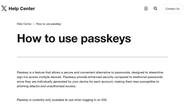 魏县苹果维修店铺分享iOS用户如何通过通行密钥(Passkey)登录 